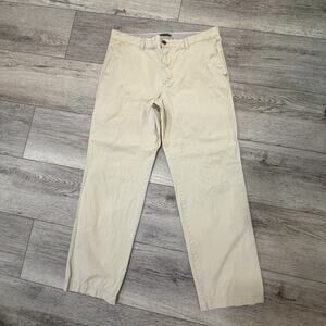 Lacoste Men's Chino Pants 36x30 Beige Cotton Casual Trousers Preppy Old Money